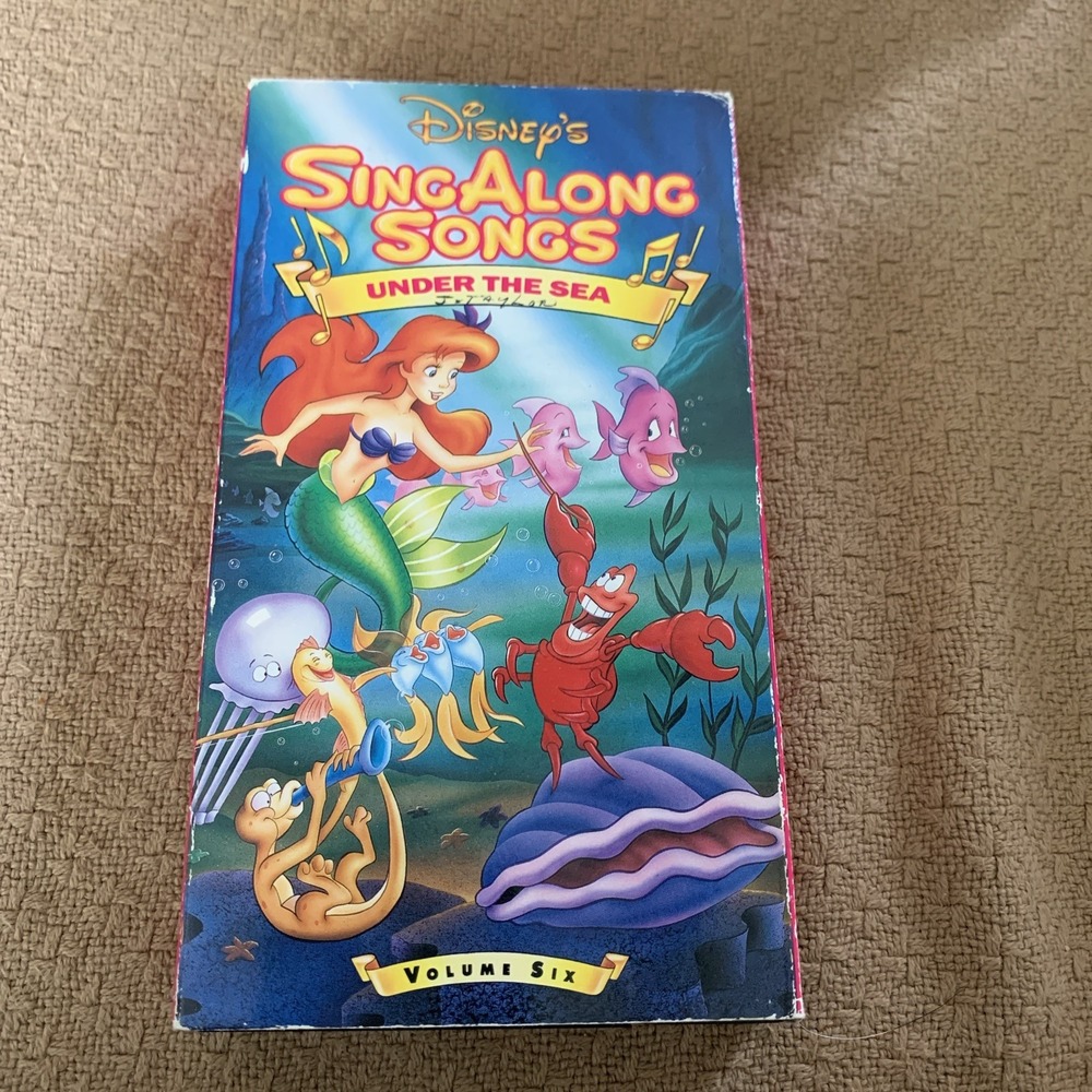 Disney's Sing Along Songs‎ Under the Sea Volume 6 VHS Tape Little Mermaid RARE!